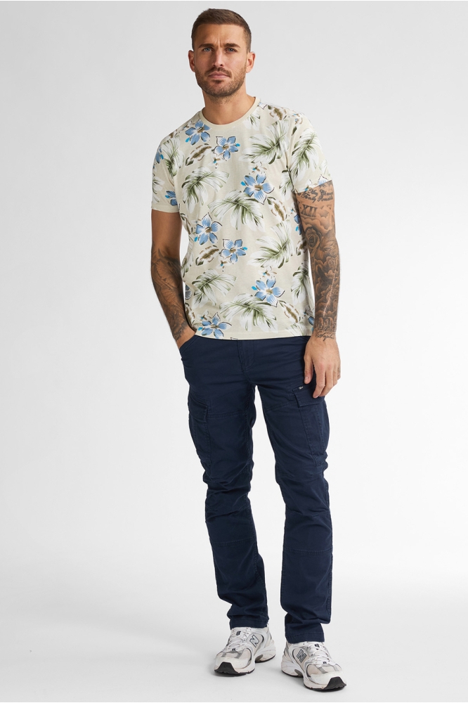 AOP T SHIRT HIBISCUS M 1050 TSR655 0112 Seashell